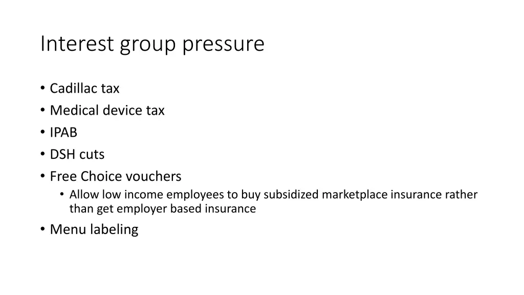 interest group pressure