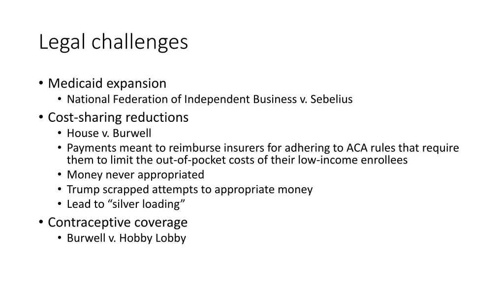 legal challenges