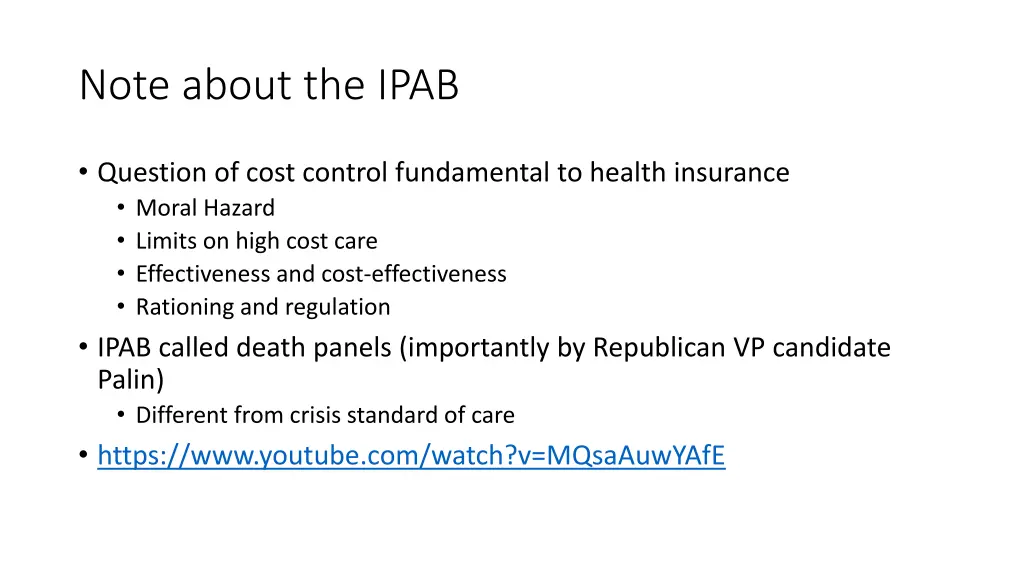 note about the ipab