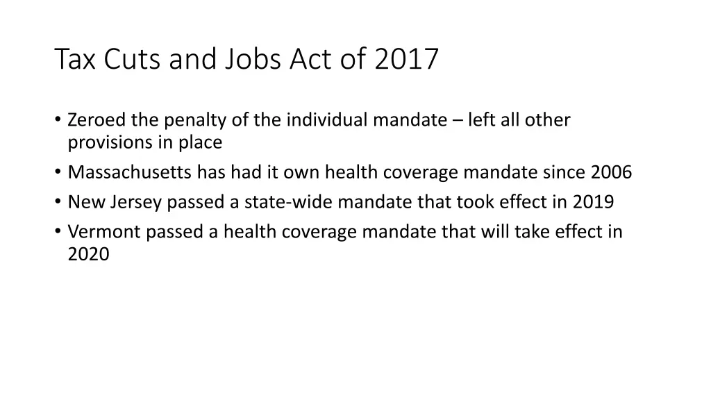 tax cuts and jobs act of 2017