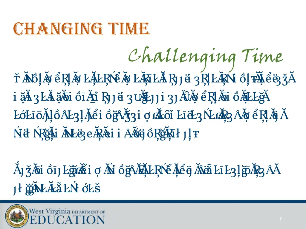 changing time