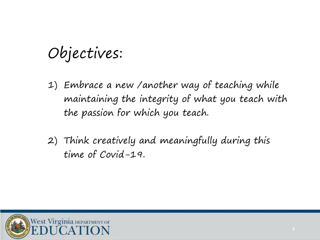 objectives 1 embrace a new another