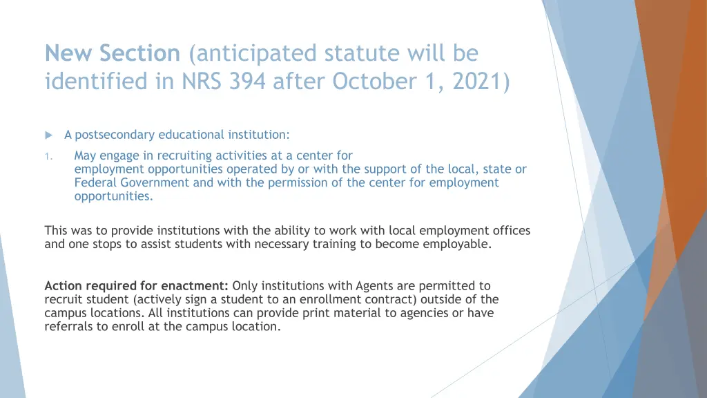 new section anticipated statute will 1