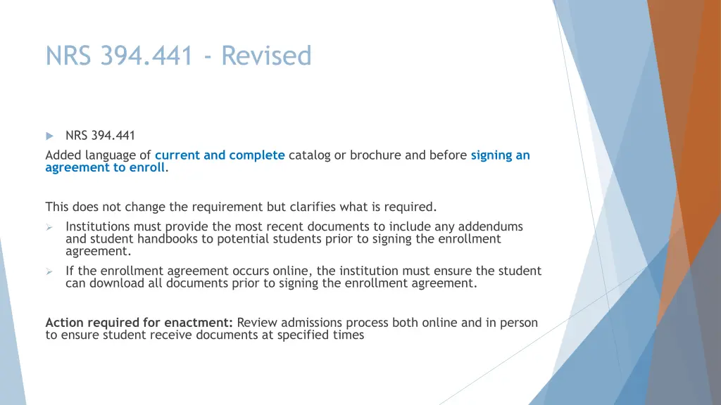 nrs 394 441 revised 1