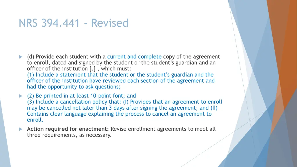 nrs 394 441 revised 2