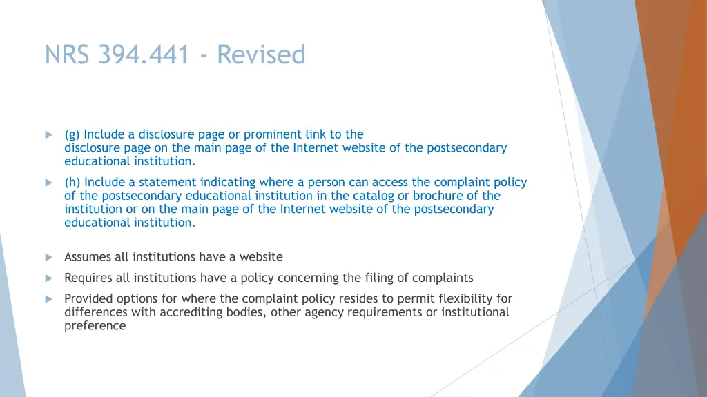 nrs 394 441 revised 5