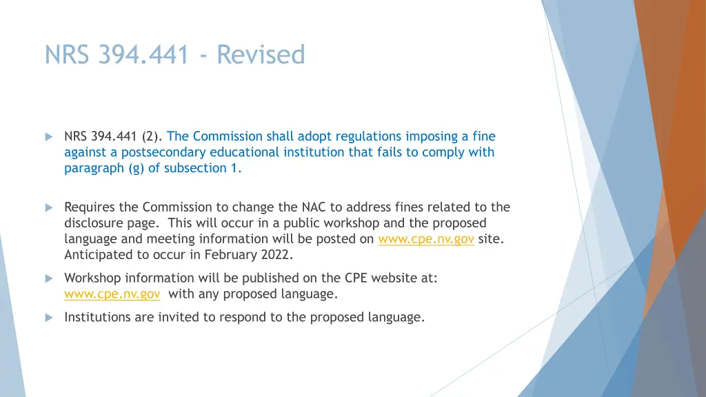 nrs 394 441 revised 7