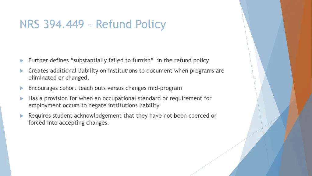 nrs 394 449 refund policy 1