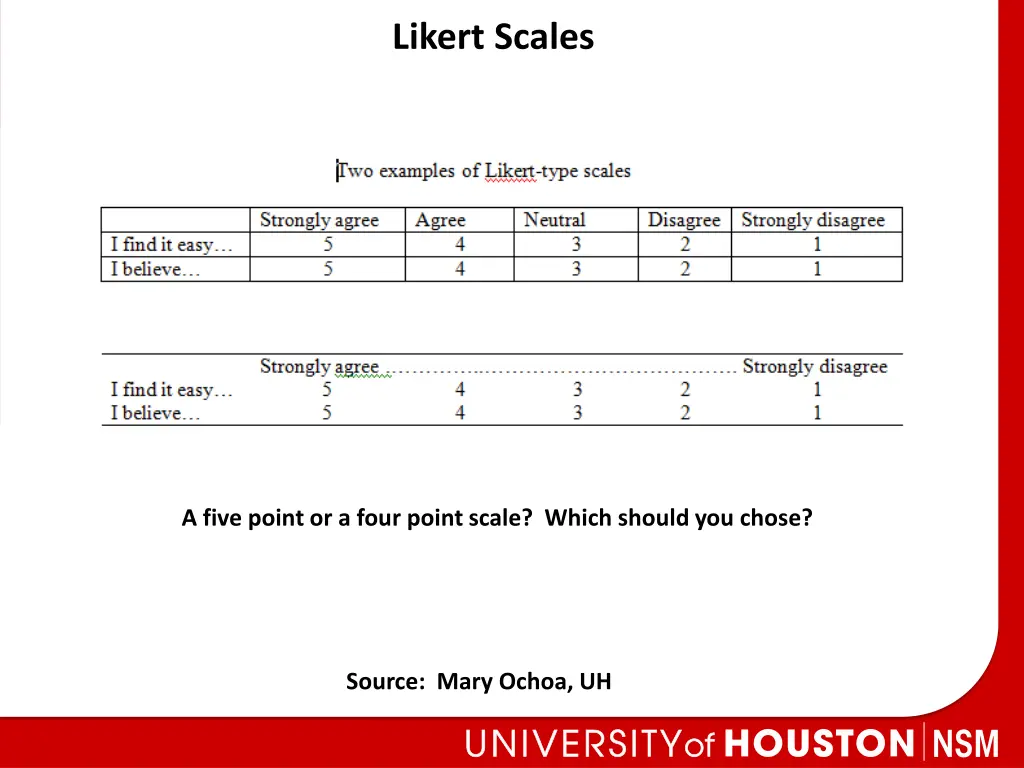 likert scales
