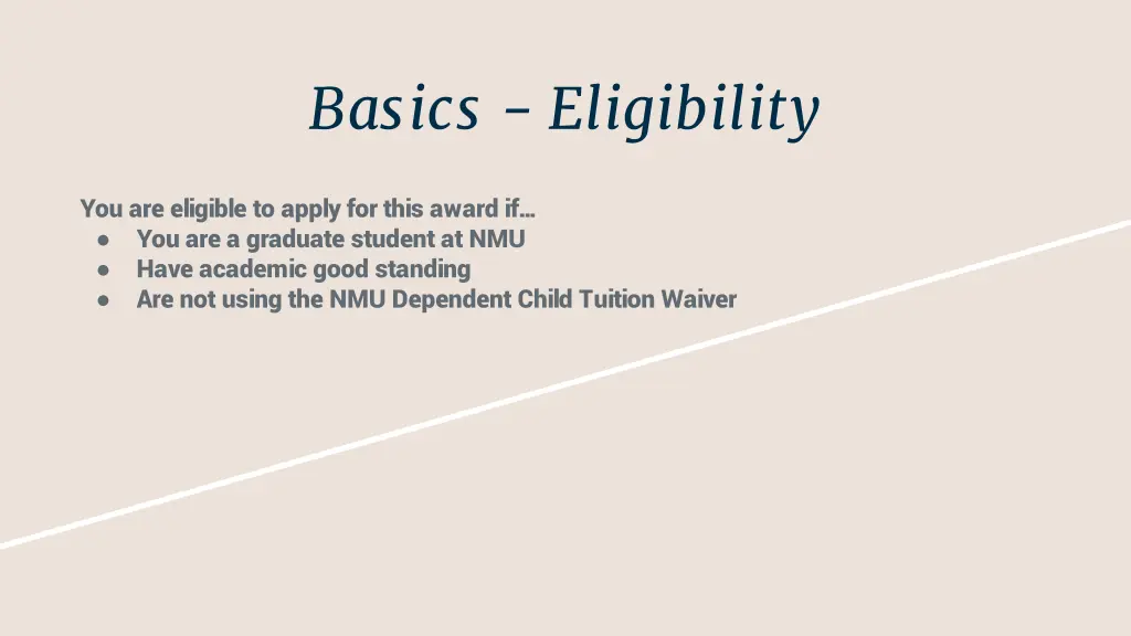 basics eligibility