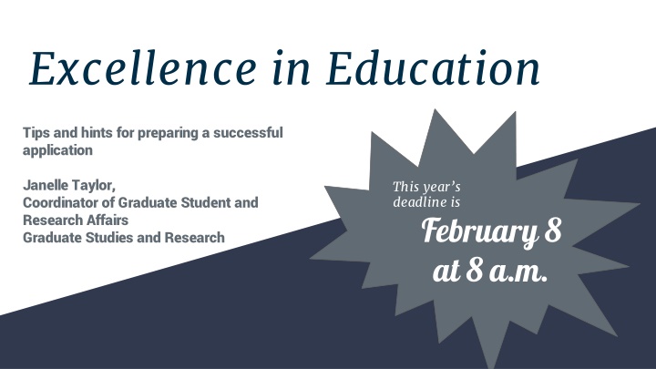 excellence in education