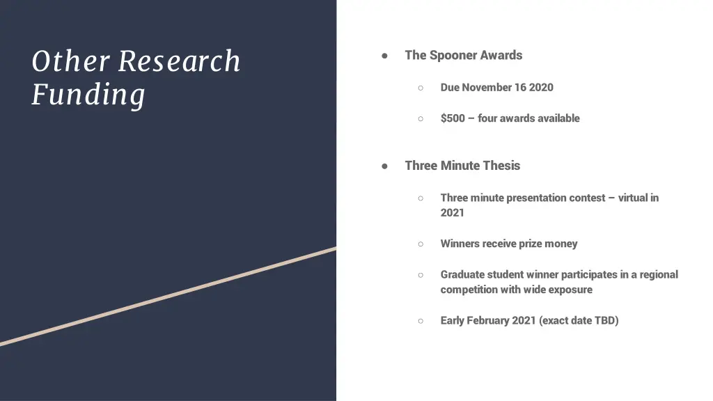other research funding