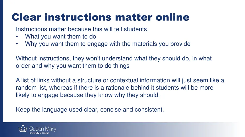 clear instructions matter online instructions