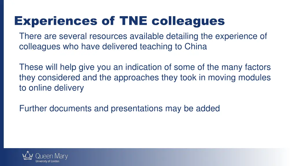 experiences of tne colleagues there are several
