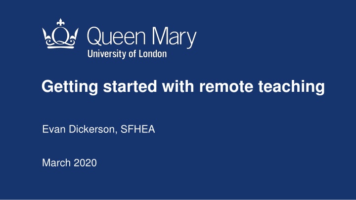 getting started with remote teaching