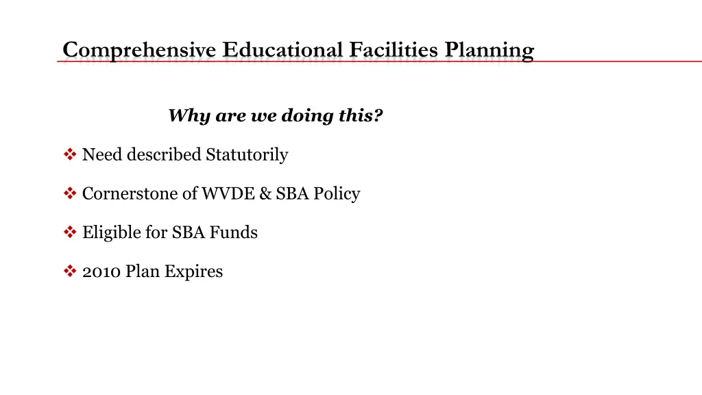 comprehensive educational facilities planning