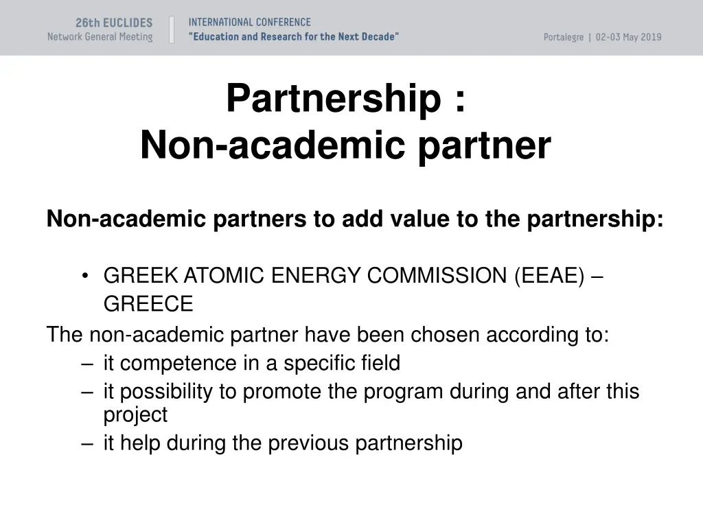 partnership non academic partner
