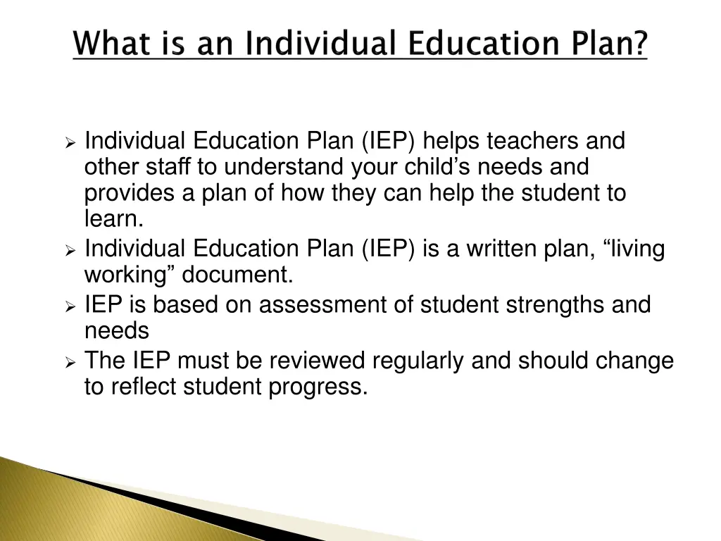 individual education plan iep helps teachers