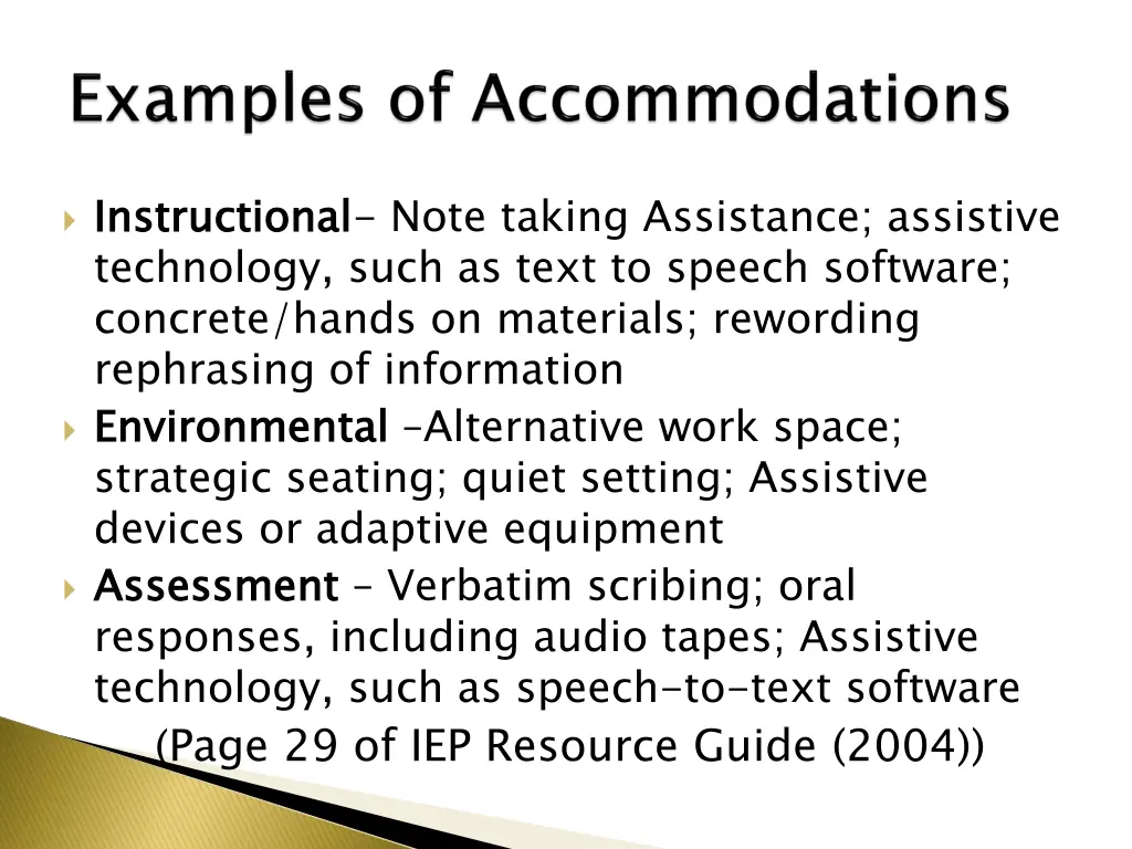 instructional technology such as text to speech