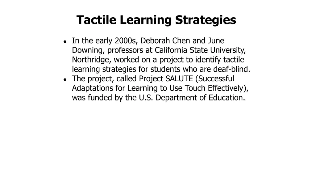 tactile learning strategies
