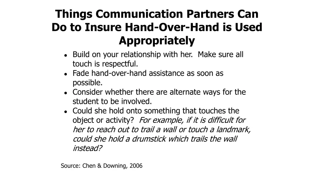 things communication partners can do to insure