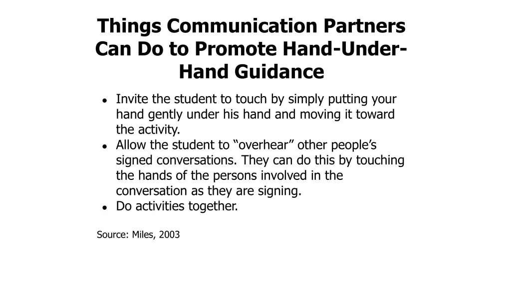 things communication partners can do to promote