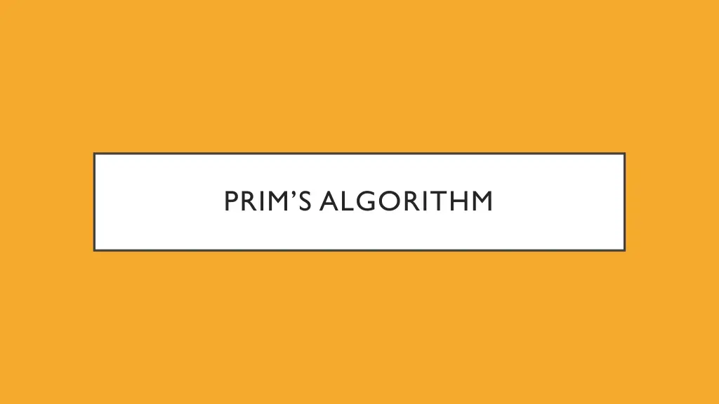 prim s algorithm