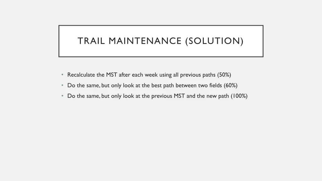 trail maintenance solution
