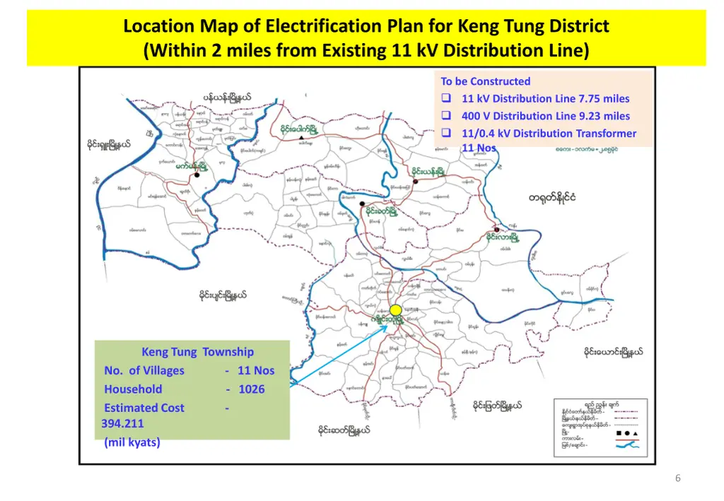 location map of electrification plan for keng