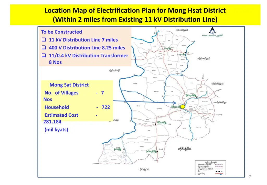 location map of electrification plan for mong