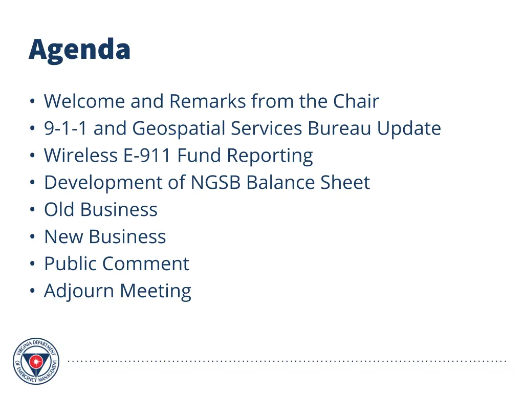 agenda