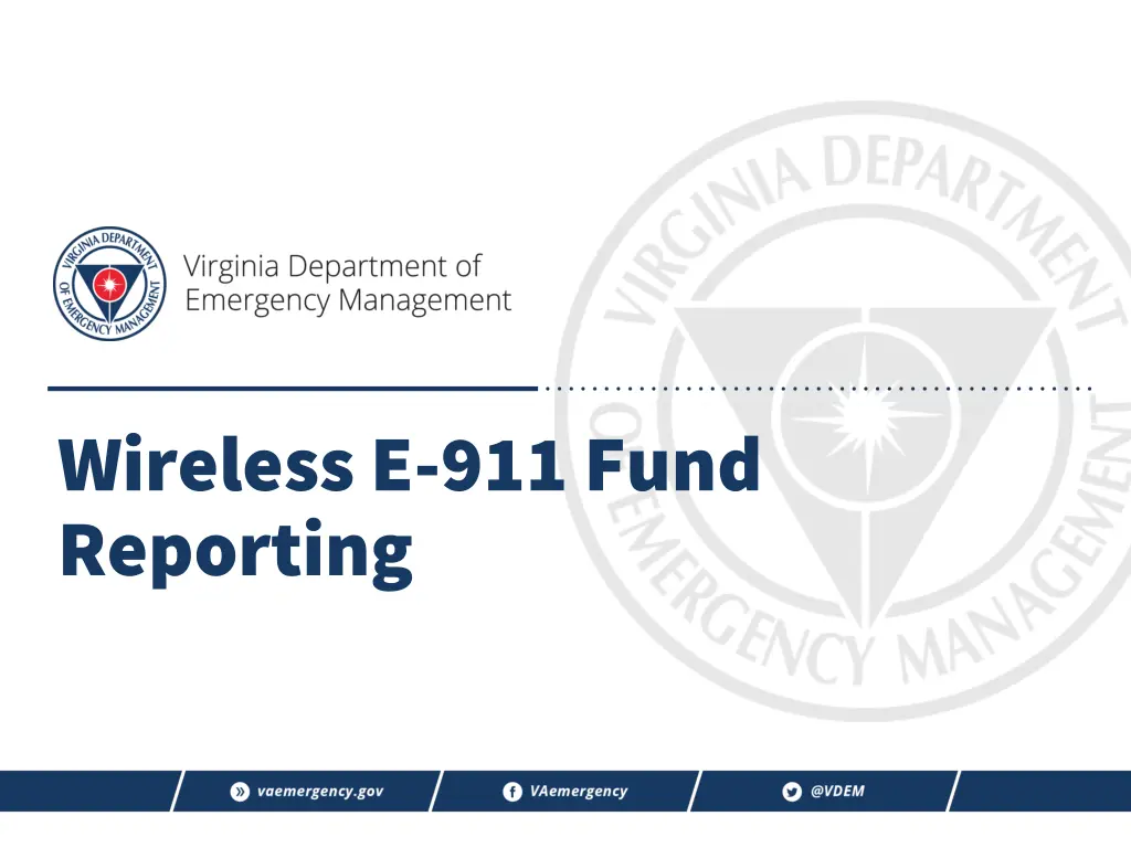 wireless e 911 fund reporting