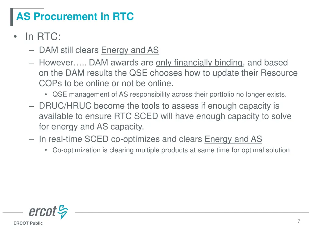 as procurement in rtc