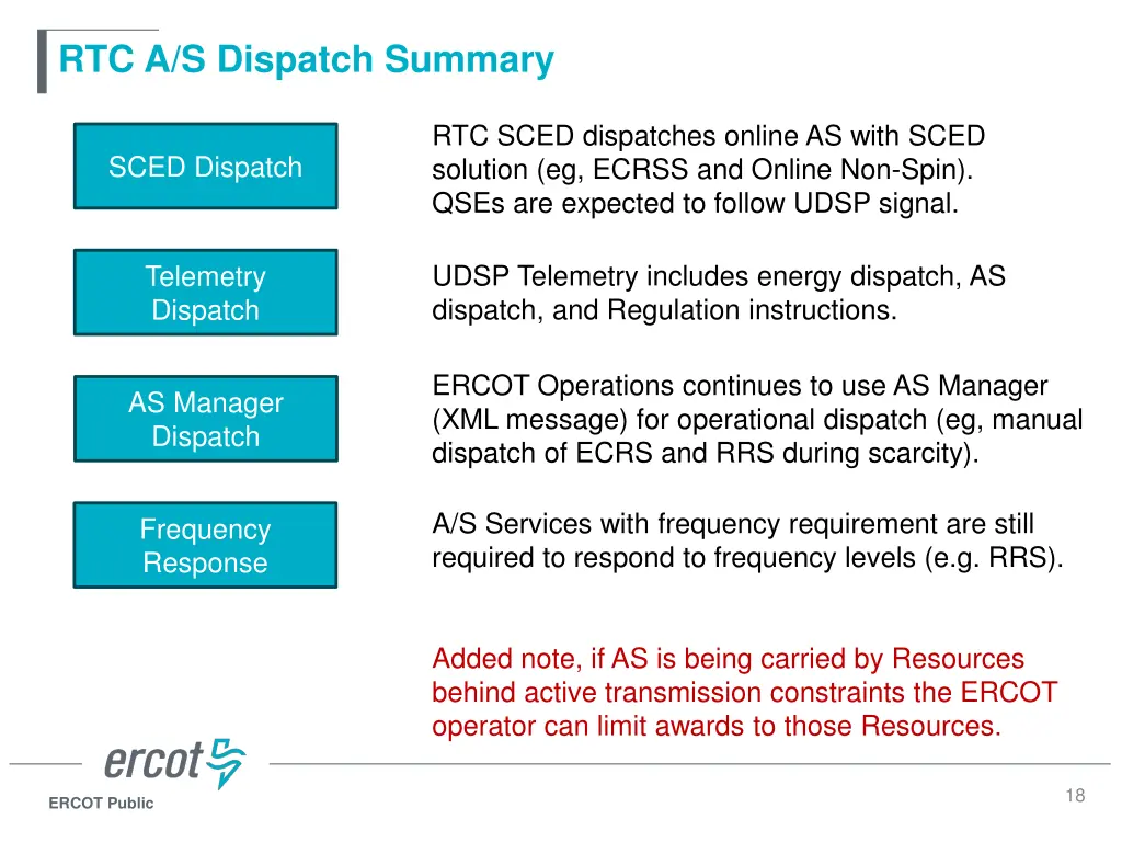 rtc a s dispatch summary