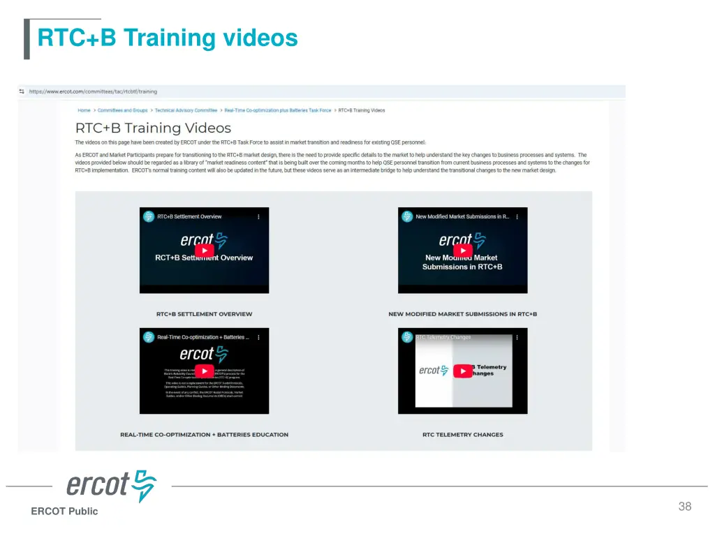 rtc b training videos