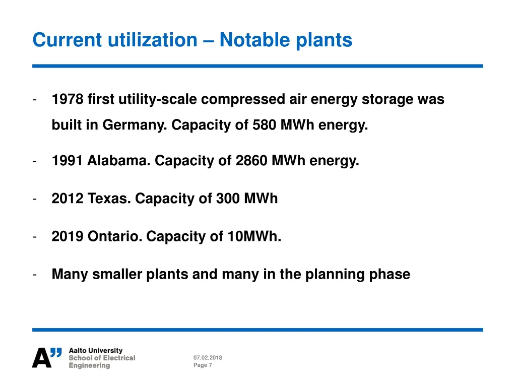 current utilization notable plants