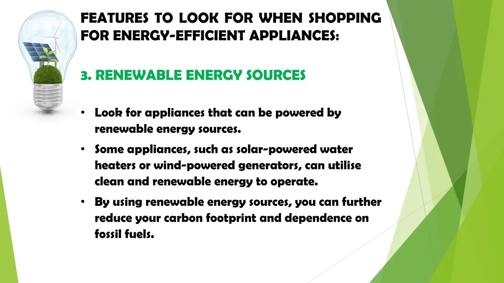 features to look for when shopping for energy 1
