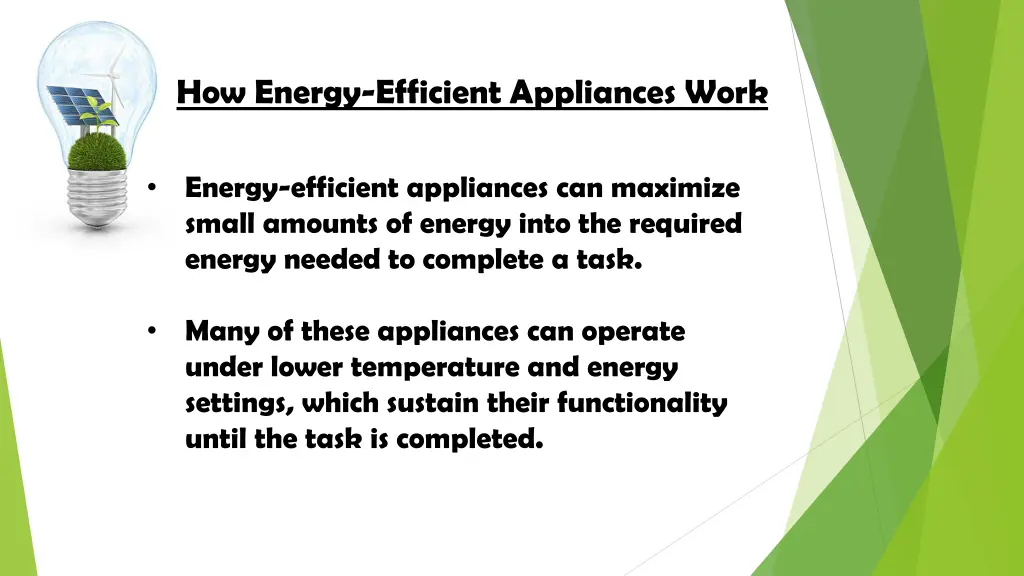 how energy efficient appliances work