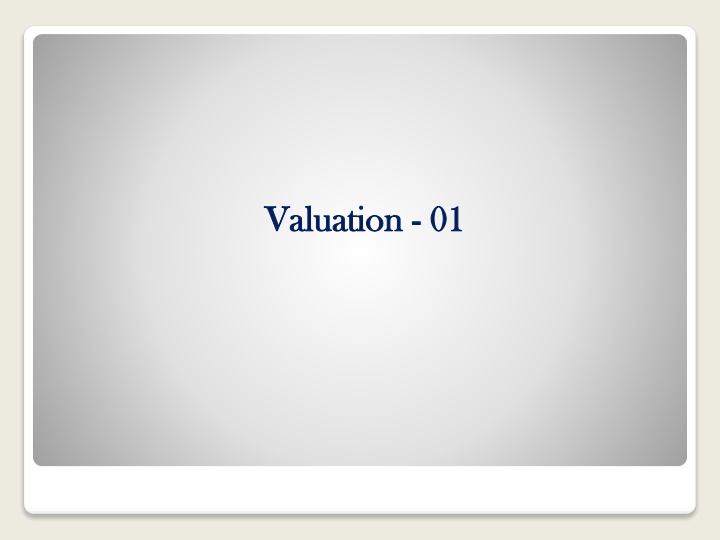 valuation valuation 01