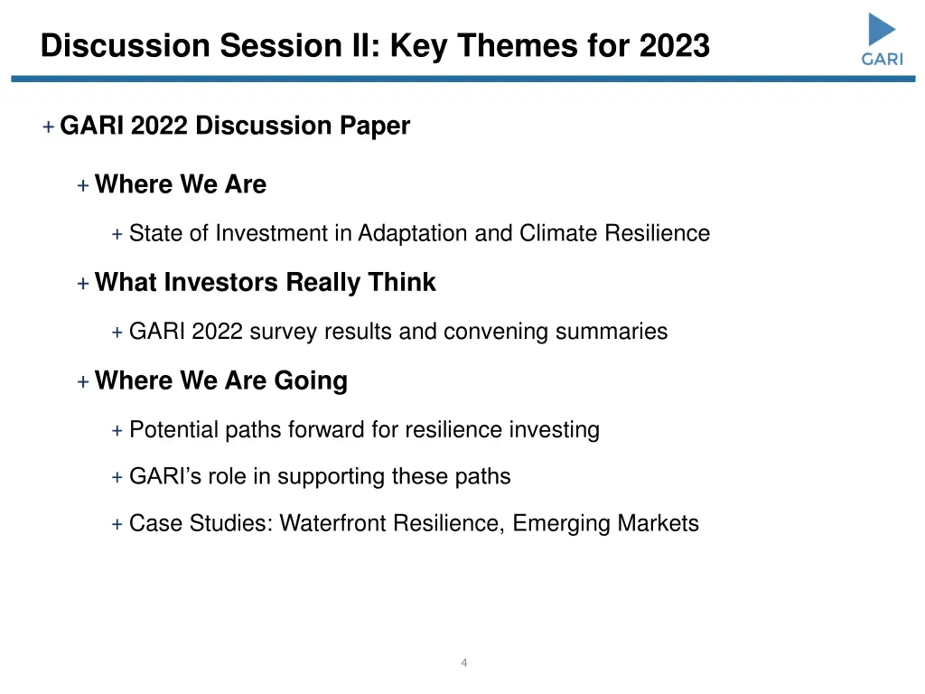 discussion session ii key themes for 2023