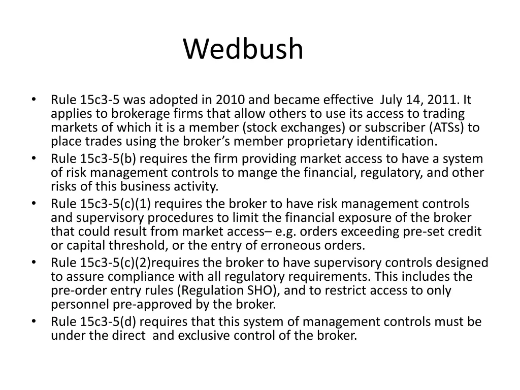 wedbush