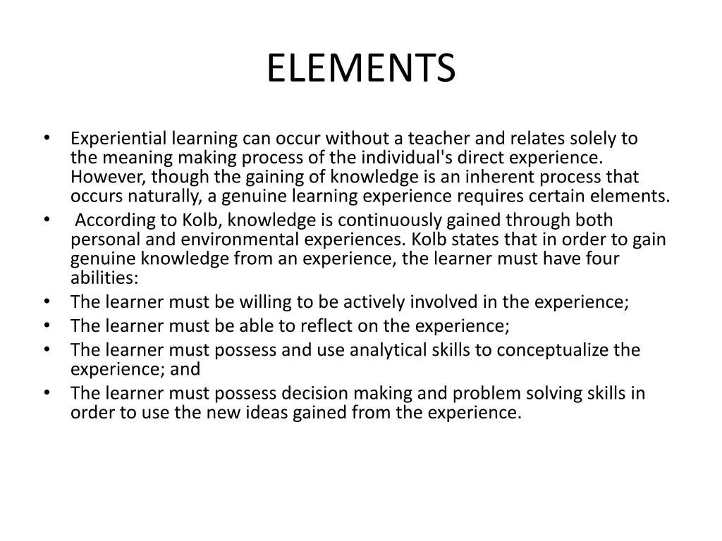 elements