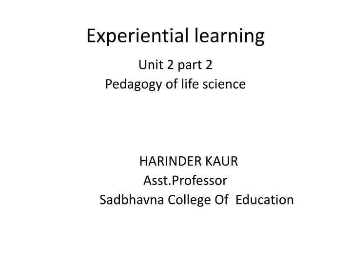 experiential learning