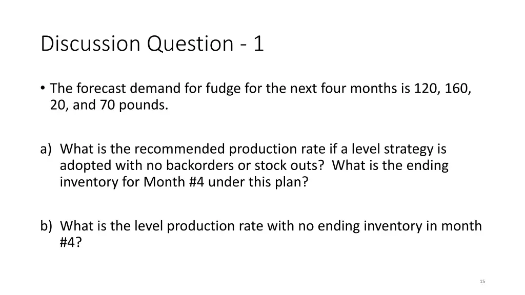 discussion question 1