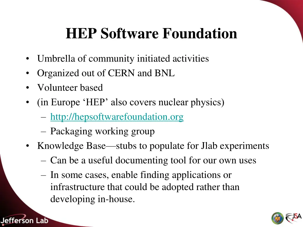 hep software foundation