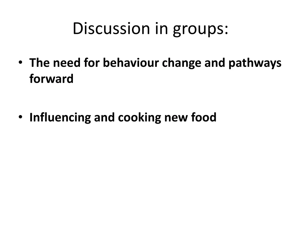 discussion in groups
