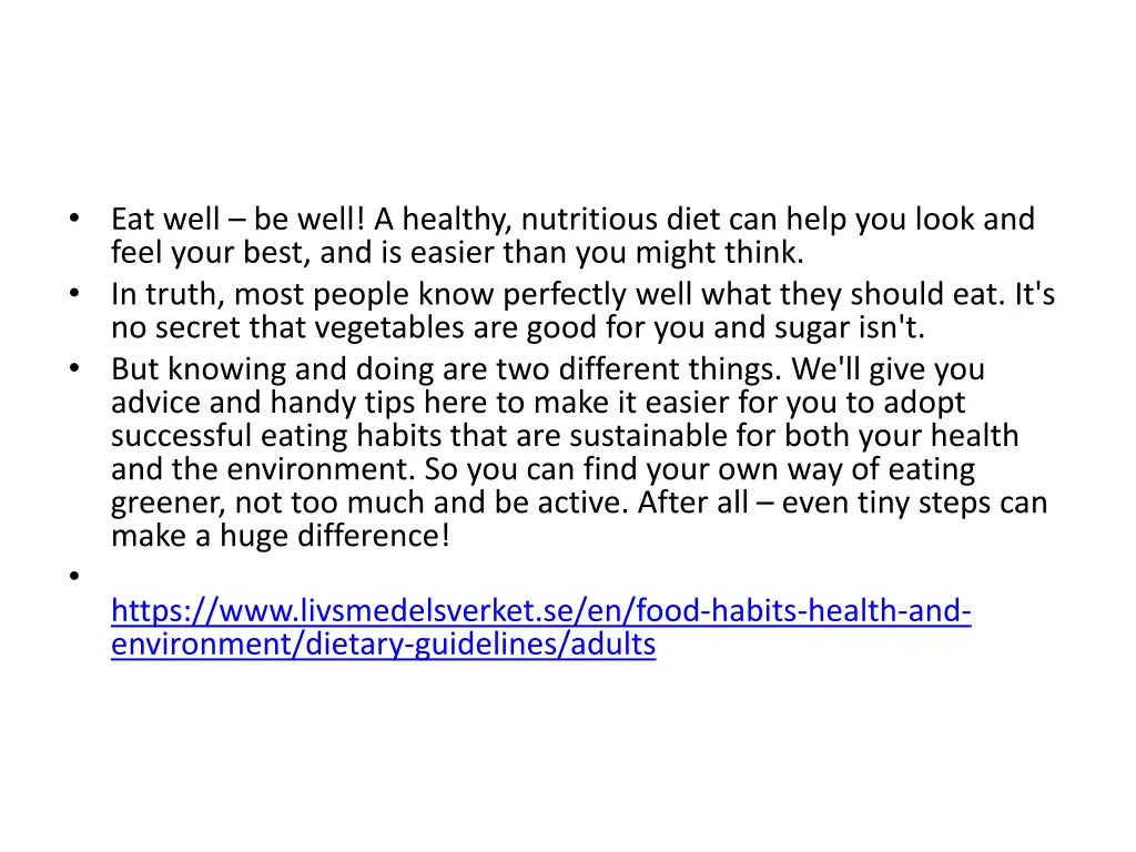 eat well be well a healthy nutritious diet