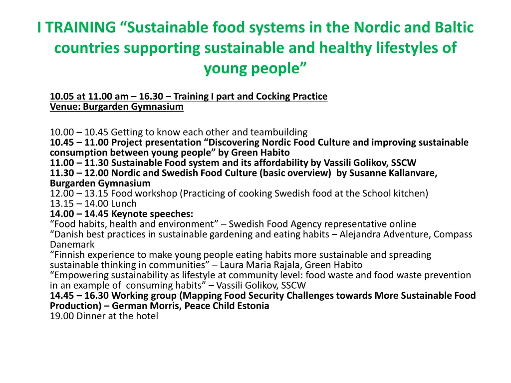 i training sustainable food systems in the nordic