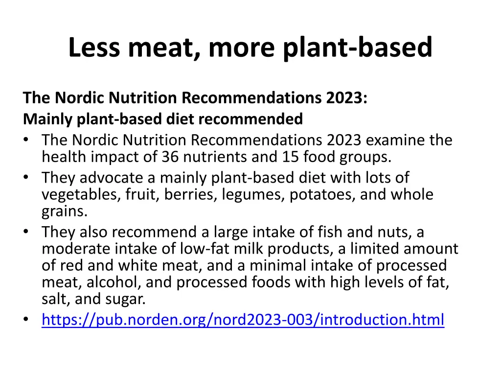 less meat more plant based