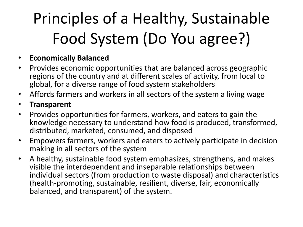 principles of a healthy sustainable food system 2